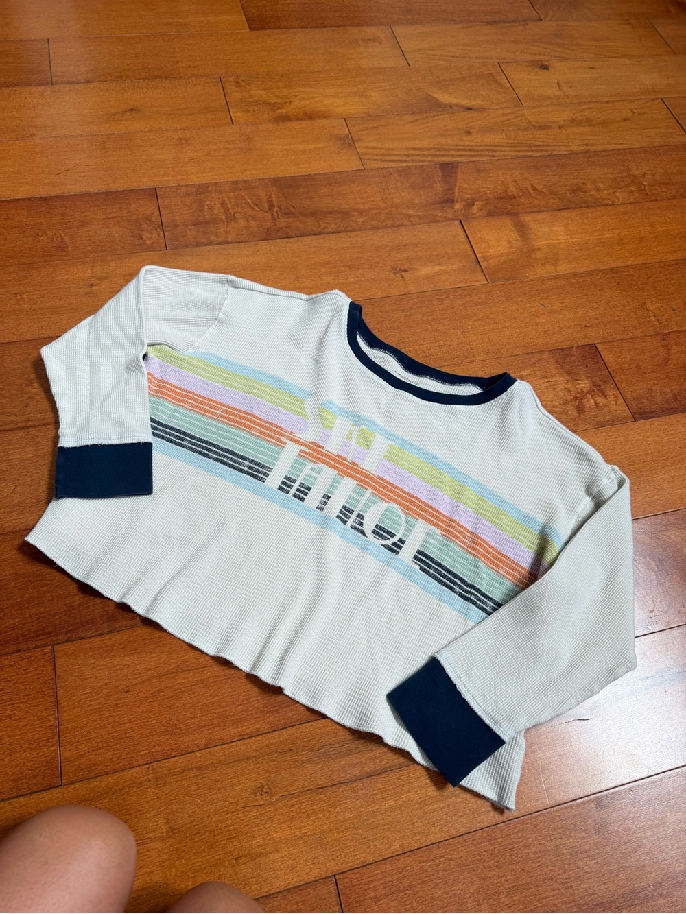 Anthropologie ski tahoe Cream Long- sleeve top sz M